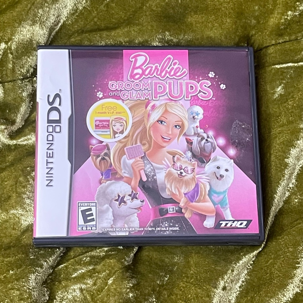 Barbie Groom and Glam Pups Nintendo DS Game never used